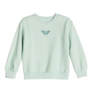 Jumping Beans Butterfly Graphic Sweatshirt in Seafoam